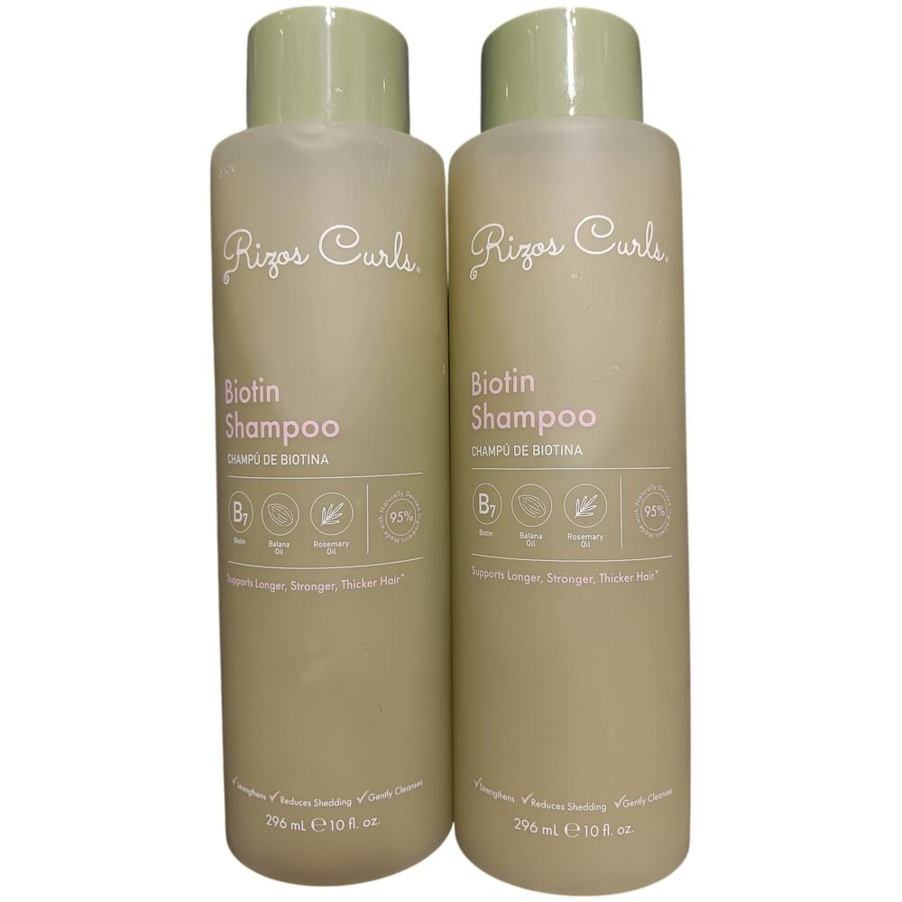 Rizos Curls Biotin Shampoo Desisned to signed to gently cleanse and nourish hair